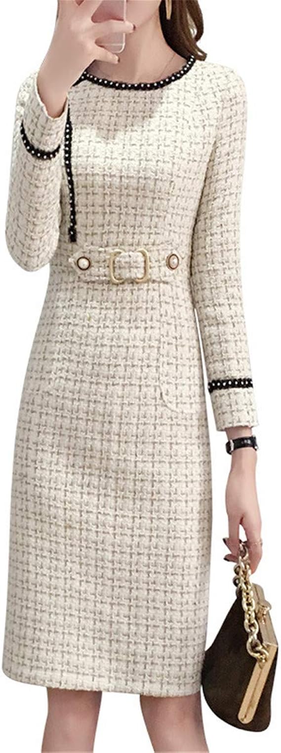 Amazon Jinpin レディース ワンピース ドレス タイトワンピース スーツ タイトドレス ボディコン カシュクール タイト キャバ 膝丈 フォーマル ペンシル パーティー Aライン ベルト ハイウエスト ミニ ラシャ ロング 長袖 カジュアル きれいめ ワンピース