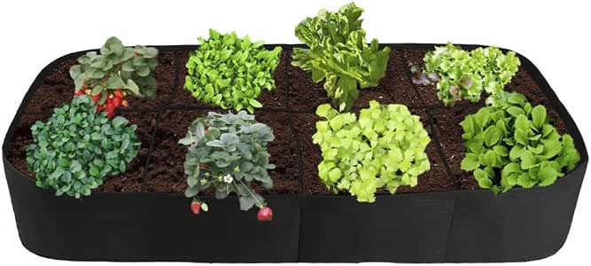 NewPointer - Macetero de jardín con 8 rejillas divididas, bolsa de ...