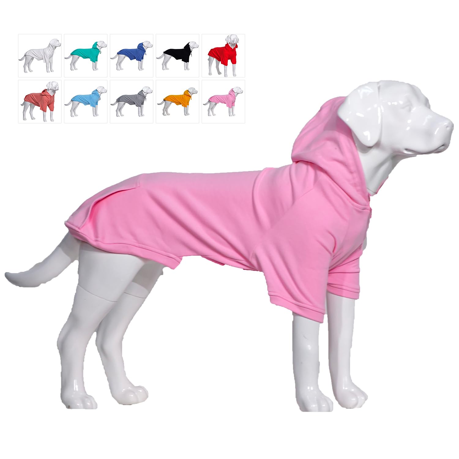 Lovelonglong Pet Clothing Dachshund Dog Clothes Coat Hoodies Winter Autumn Sweatshirt for Dachshund Dogs 10 Colors 100% Cotton 2018 New (D-M, Pink)