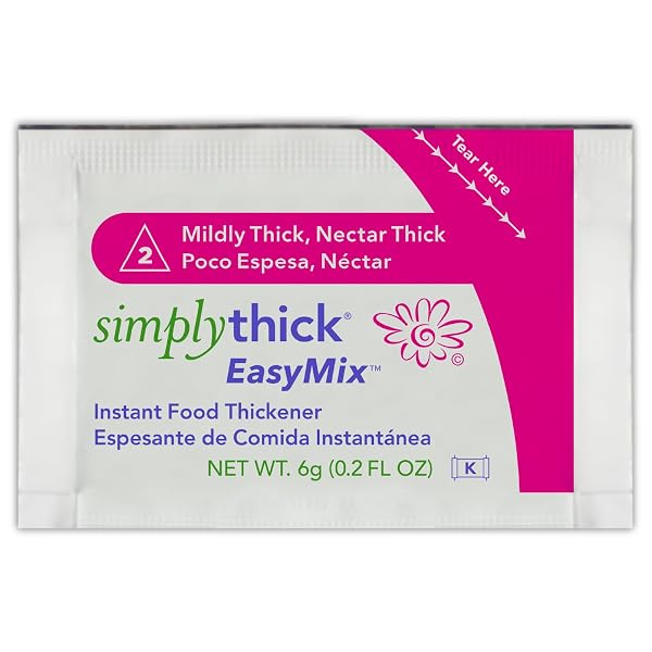 SIMPLYTHICK EASYMIX | 200 COUNT OF 6G INDIVIDUAL PACKETS | GEL THICKENER FOR THOSE WITH DYSPHAGIA & SWALLOWING DISORDERS | CREATES AN IDDSI LEVEL 2 – MILDLY THICK (NECTAR CONSISTENCY)