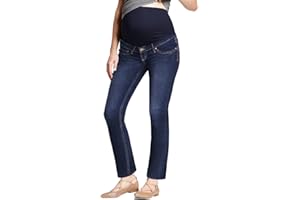 Hybrid & Company Super Comfy Stretch Women's Maternity Bootcut Jeans with Real Pockets