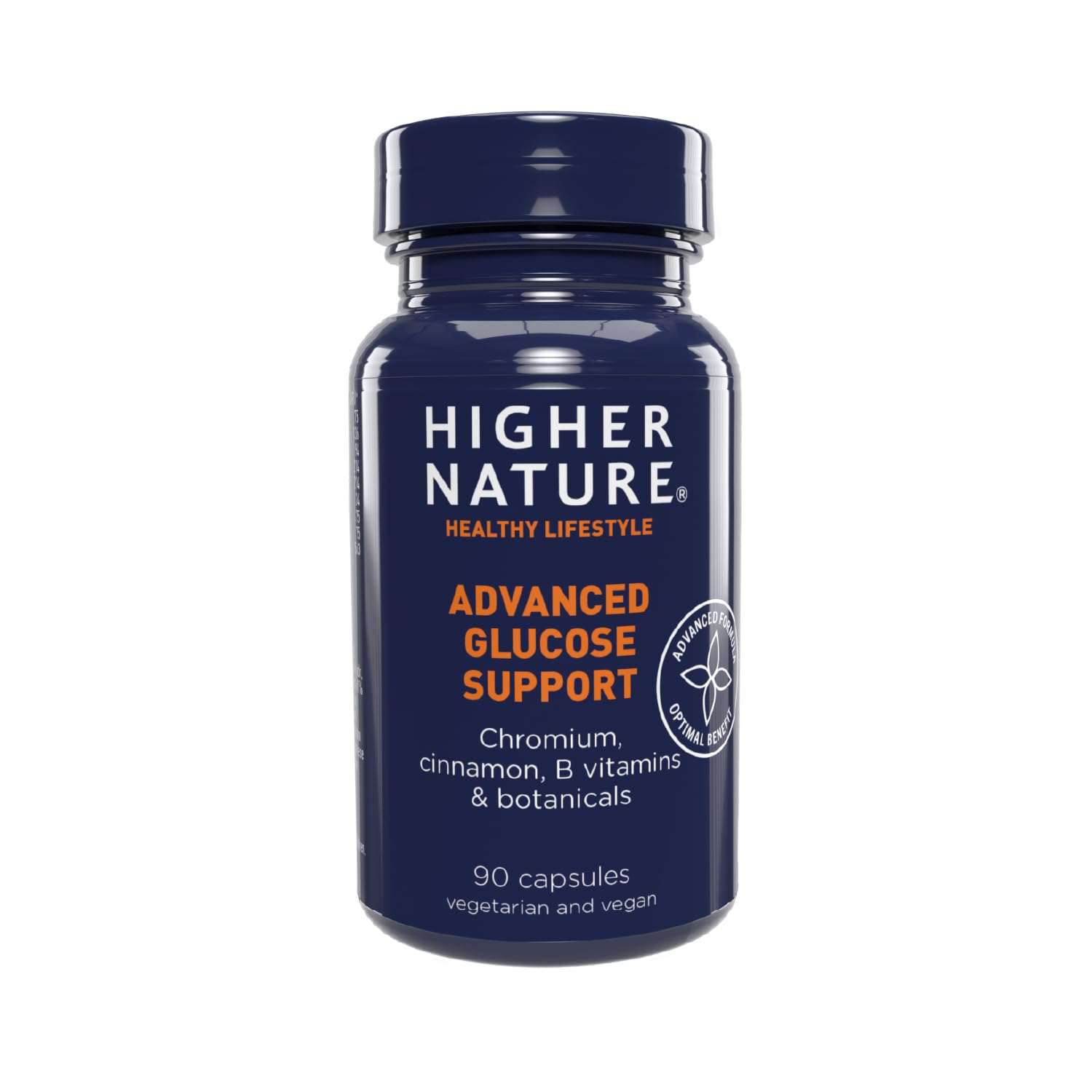 Higher Nature - Advanced Glucose Support - Healthy Weight & Metabolism - Vegetarian & Vegan - 90 Capsules