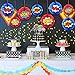 WEEPA Superhero Decorations Superhero Honeycomb Centerpieces Superhero Hanging Paper Honeycomb Ball Decorations Party, 4 Pack