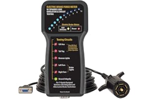 Innovative Products Of America - 9107A Electric Brake Force Meter w/Dynamic Load Simulation and Circuit Testing Black