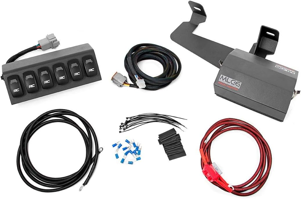 Rough Country 70956 6 Button Multiple Light Controller (fits) 1997-2006 Jeep Wrangler TJ/LJ | 12 Position Terminal, Black