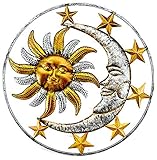 Large Metal Sun Moon Star Wall Art Sculpture Decor for Indoor Outdoor (17