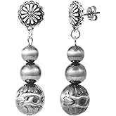 Western Earrings for Women Cowgirl Boho Faux Navajo Pearls Native American Jewelry Accessories Dangle Drop Earrings