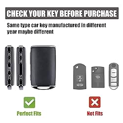 Gematay for Mazda Key Fob Cover with Keychain, Key