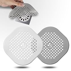 2 Pack Drain Hair Catcher Silicone Bathroom