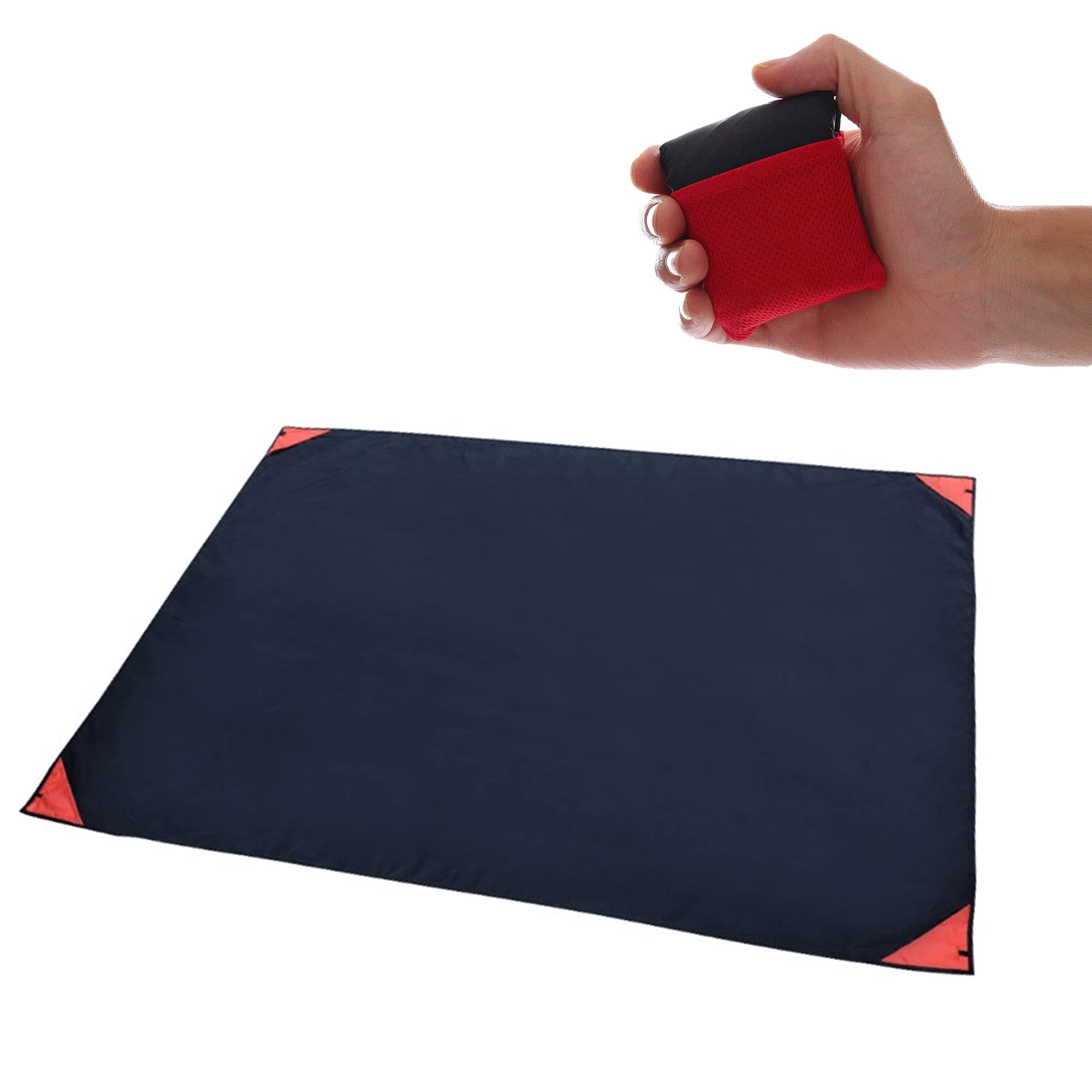 Waterproof and Sand proof Beach Mat, Lightweight Beach Blanket, Outdoor Mini Pocket Picnic Blanket for Picnic, Beach, Hiking, Camping, Travel (M)