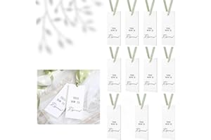 Wujzkisster 12 Packs of Reserved Seat Sign Wedding Chair Ribbons, Sign, Customizable Ceremony, Church Bench, Reception, Party