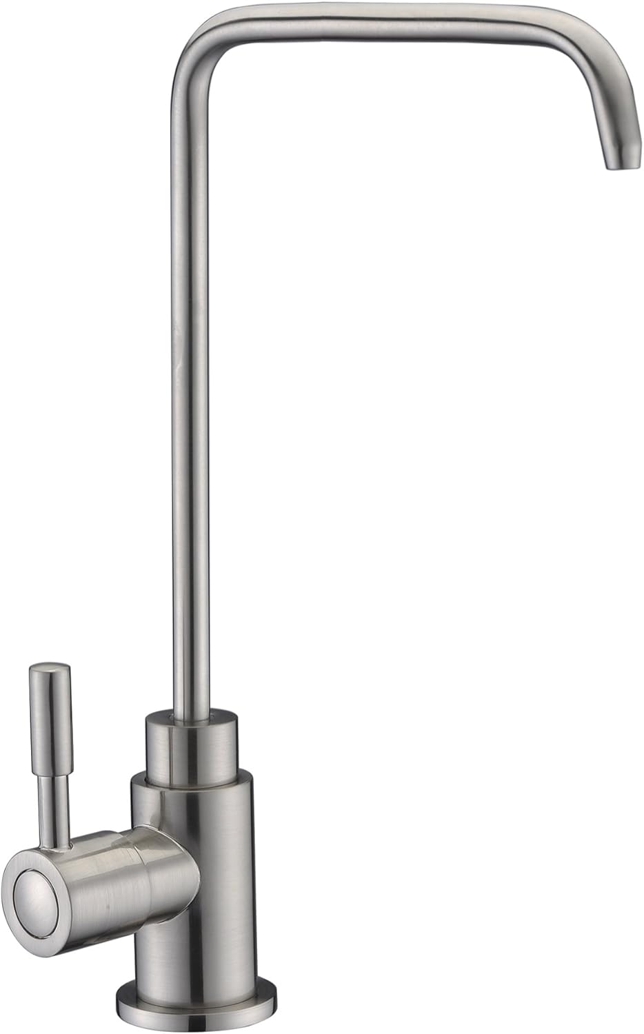 SUCASA Single Handle Drinking Water Faucet, Lead-Free Solid Brass Body and Stainless Steel Swivel Spout Filtered Water Faucet RO Filter System Fixture, Brushed Nickel