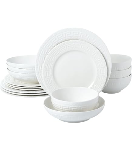 Jasper Conran at Wedgwood White Strata 16-Piece Set : Amazon.ca: Home