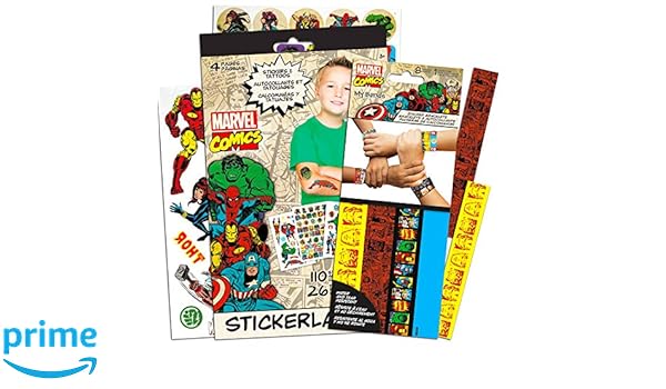 Amazon Com Marvel Party Favors Sticker Wristbands Bracelets Set