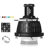 Led Projector Ambitful AL-18 Pro Projecteur LED Snoot Bowens Mount Optical Cylindre, Spot Pour Photographie, Compatible VL150 SL60W SL60II SL150II SL50III Avec 40 GOBO Sac Spotlight For Photography