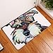 YJ Bear Thin Lovely Gray Dog Pattern Floor Mat Coral Fleece Home Decor Carpet Indoor Rectangle Doormat Kitchen Floor Runner by Eazyhurry 16