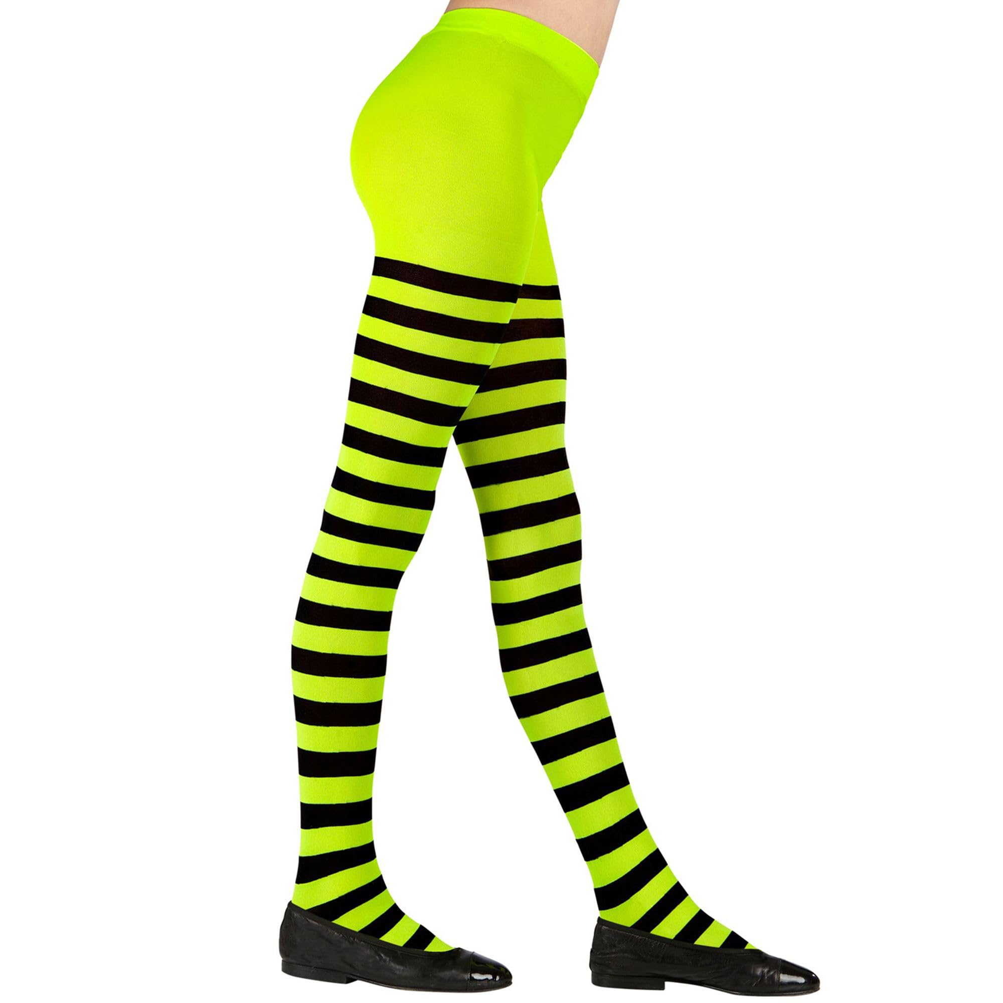 W WIDMANN MILANO Party Fashion - Geometric Pattern Tights for Girls, Carnival, Halloween, Theme Parties