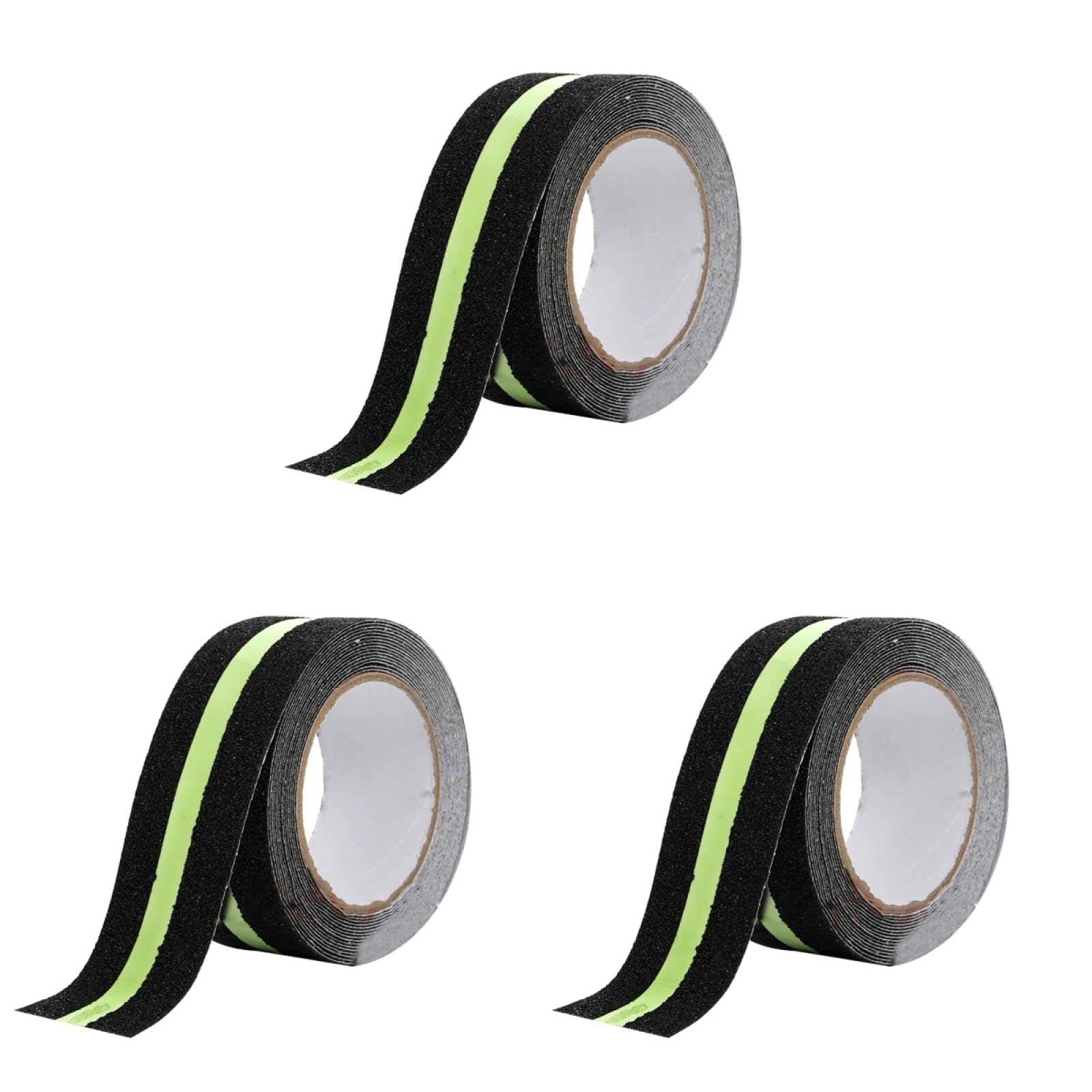 NIYANGLE 3pcs Frosted Tape Dark Stickers Night Stair Sticker Safety Tape Floor Blue Tape White Gaffer Tape Decorative Tape Upholstery Tape Yellow Black Tape Carpet Tape Anti-slip Tape