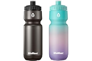 WEMEET 24oz Mountain Bike Water Bottle with Capacity Scale, Cycling & Sports Squeeze Bottle with Bite Valve, BPA Free, LeakPr