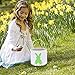 Easter Basket, Bulk Soft Easter Egg Hunt Basket for Kids Bunny Canvas Tote (4 Pieces, G Red Blue Purple Green)