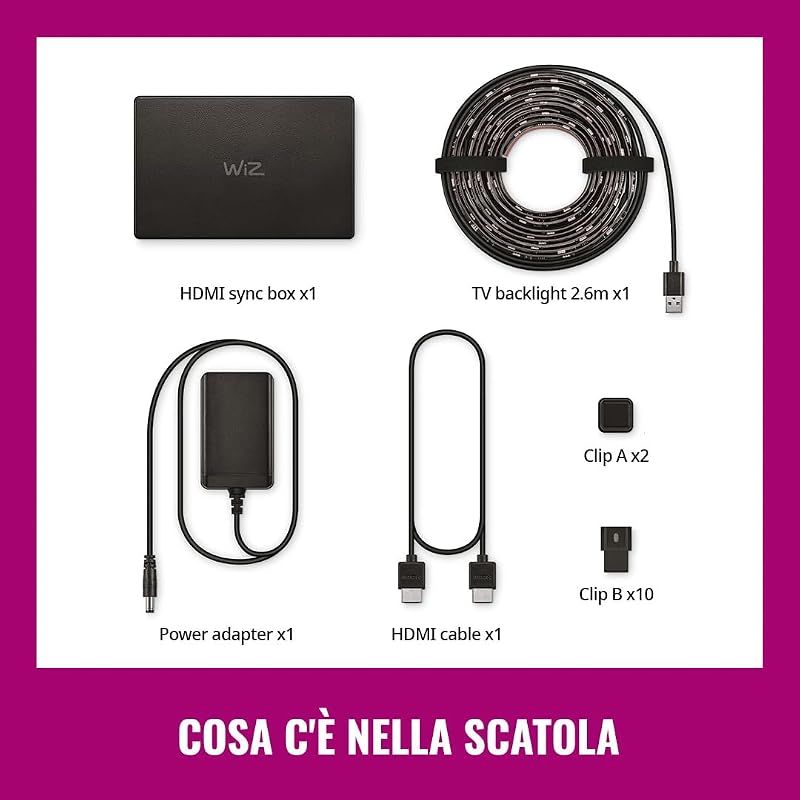 HDMI Sync Box con Striscia LED RGBIC per TV da 75"-85"