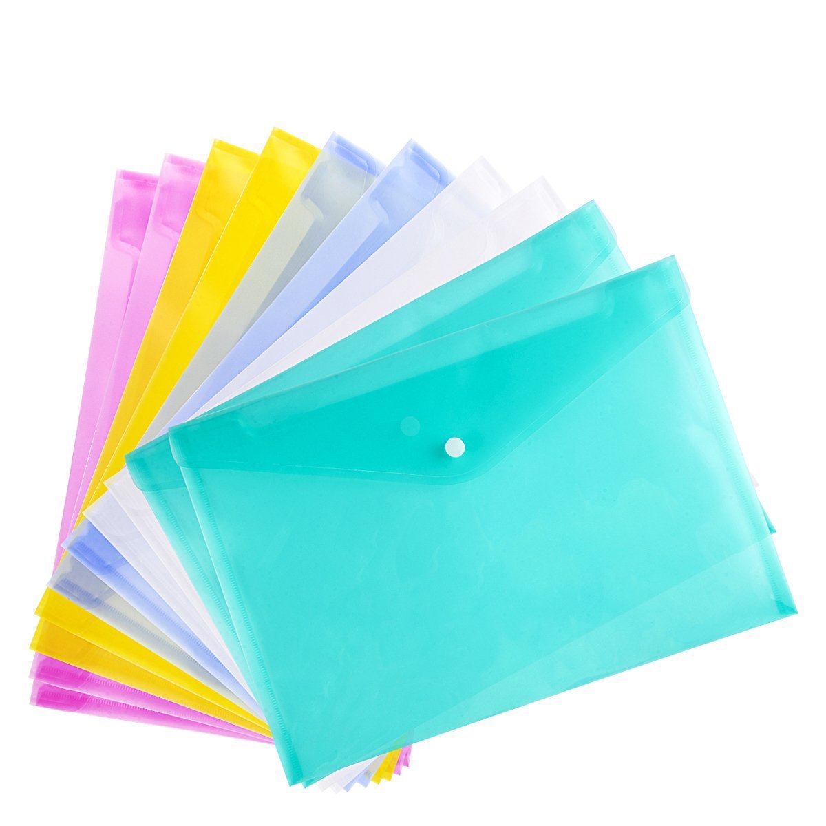 10 Pack Poly Envelopes,Plastic Envelopes,Envelope Folder,Clear Poly