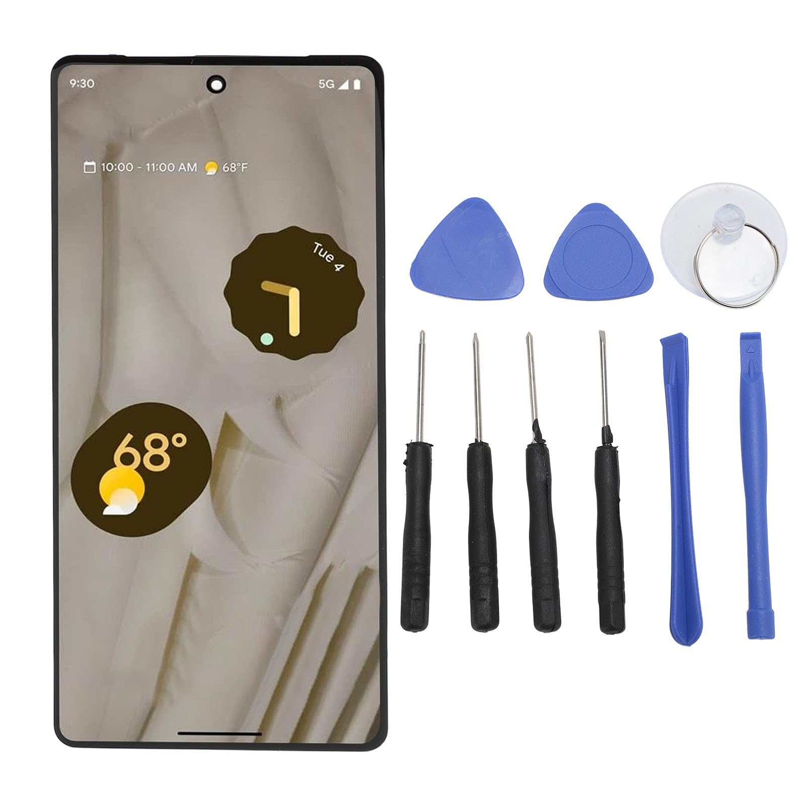 Sxhlseller for Pixel 7 5G GVU6C GQML3 6.3 Inch AMOLED Screen Replacement Touch Assembly with Fingerprint Function, Cell Phone Digitizer Fully Assembled Screen Replacement Kit with Tools
