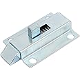uxcell Door Bolt Latch, 50mm 2-inch Length Metal Security Automatic Window Gate Spring Bounce Lock (Silver Tone)