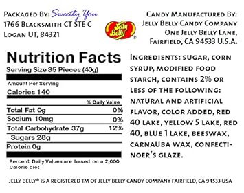 Jelly Belly 1 Lb Tutti Frutti Flavored Beans One Pound 1 Pound Bulk Jelly Beans In A Resealable And