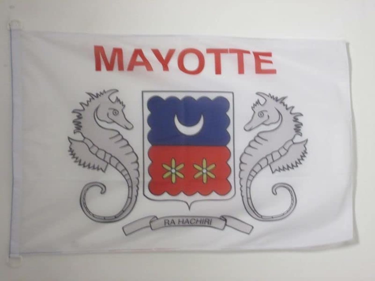 AZ FLAG - Mayotte Flag - 2x3 Ft - For Outdoor - French region of Mayotte Banner Knitted Polyester with Two Plastic Rings - Fade Resistant - Vivid Colors - 2' x 3' Feet - 90x60 Cm