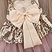 yannzi Toddler Baby Girls Sequin Tutu Dress Princess Party Wedding Lace Backless Bowknot Skirt Sundress (Champagne, 12-18 Months)