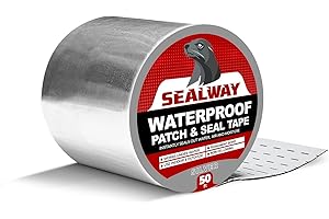 SEALWAY Silver RV Roof Sealant Tape, 4" x 50' Waterproof Repair Seal Tape – Extra Thick, UV-Resistant, Weatherproof Patch for Permanent Leak Sealing on RVs, Trailers, and Mobile Homes