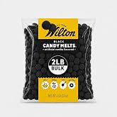 Candy Melts (Black, 2 LB) Melting Wafers, Baking, Coating &amp; Decorating | Bulk Confectionery Melting Chocolate Candy