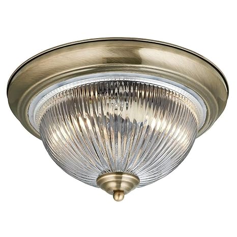 Searchlight American Diner Flush Fitting Ceiling Light Antique