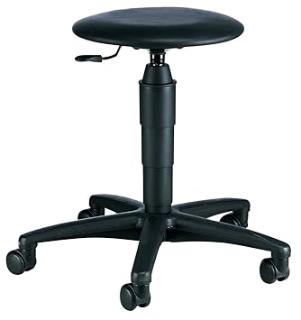 Topstar 72260D10 TEC 60, Sitzhocker, Arbeitshocker, Rollhocker, Kunstleder, schwarz