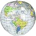12- Clear Inflatable Earth Globe Beach Balls