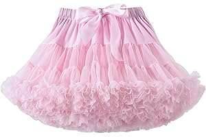 CRAZY GOTEND Girls Tutu Skirts Princess Colorful Layers Fluffy Soft Tulle Ballet Birthday Party Pettiskirt Parent-Child
