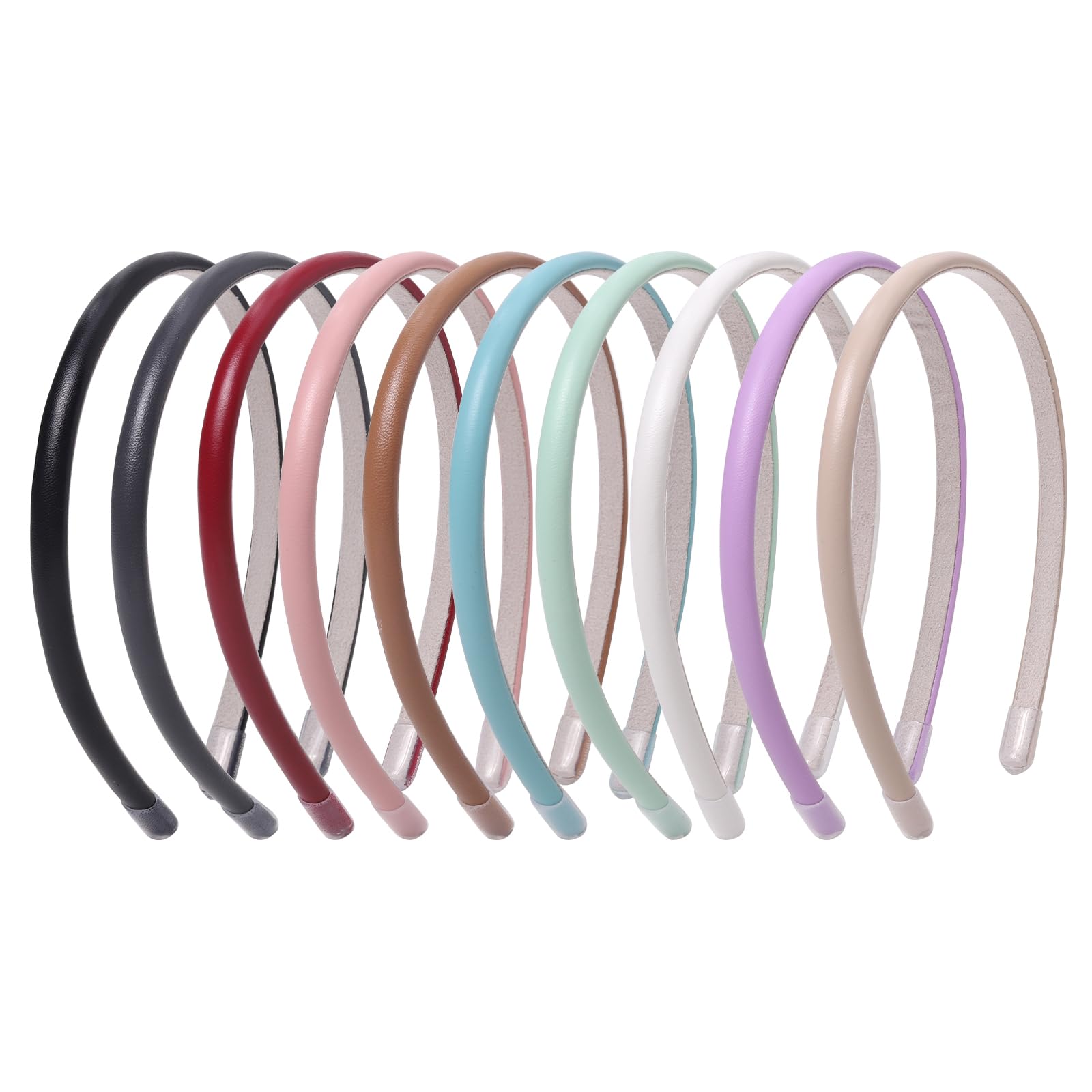 Photo 1 of Fishdown Thin Headbands for Women Skinny Headbands for Girls Women Simple Solid Leather Headband Upgrade