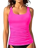 Aqua Eve Tankini Tops for Women Swimwear Top Only