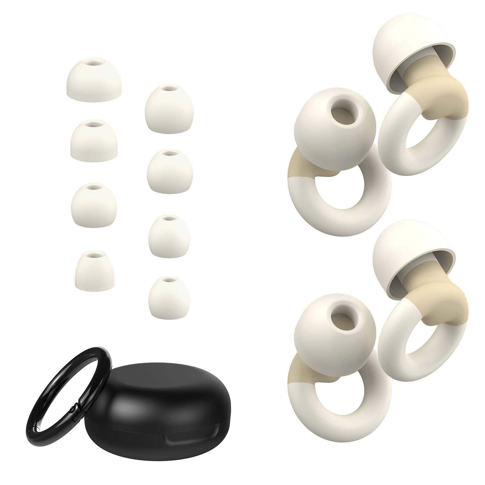 Photo 1 of JUSTRVN Ear Plugs for Sleeping, 2 Pairs of Reusable Earplugs for Noise Reduction 25dB-30dB with 8 Ear Tips, Soft Hearing Protection Ear Plugs for Concert,Noise Sensitivity, Study & Work