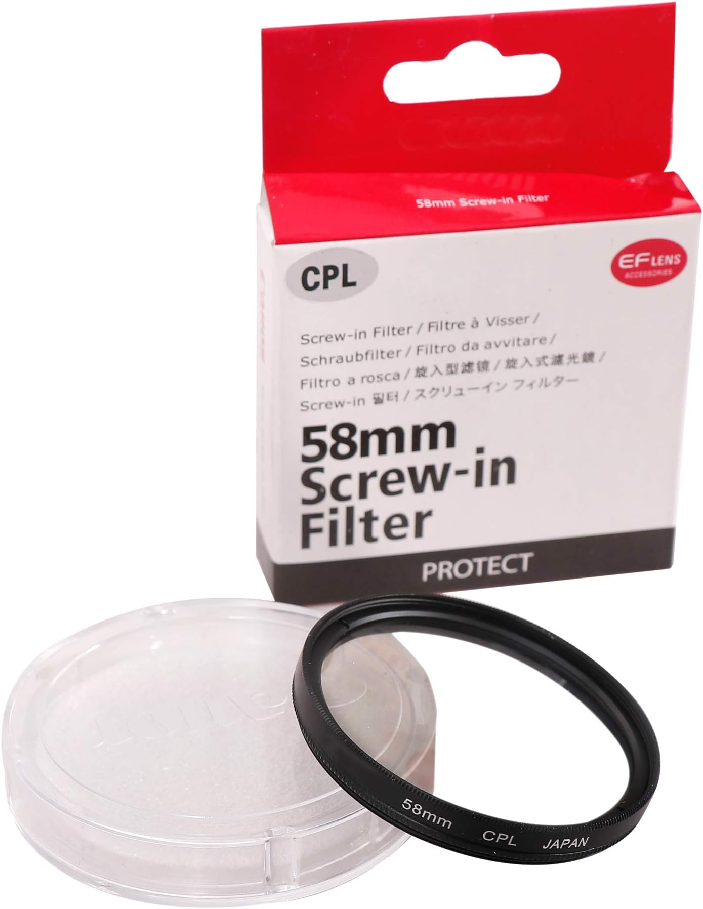 PhotoCare 58mm Circular Polarizer Lens Filter for Canon Camera Lens 70-300mm 85mm 50mm 75-300mm 55-250mm 18-55mm 28mm 55-250mm 24mm