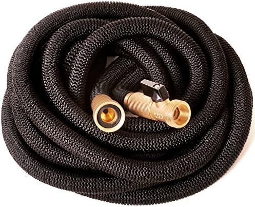 Riemex Expandable Hose 2017 NEW Best Garden Water Hose-TRIPLE LATEX- Expanding Solid Brass Fittings Connectors, Flexible Strongest - for all Watering Needs (50 FT, Black NEW)