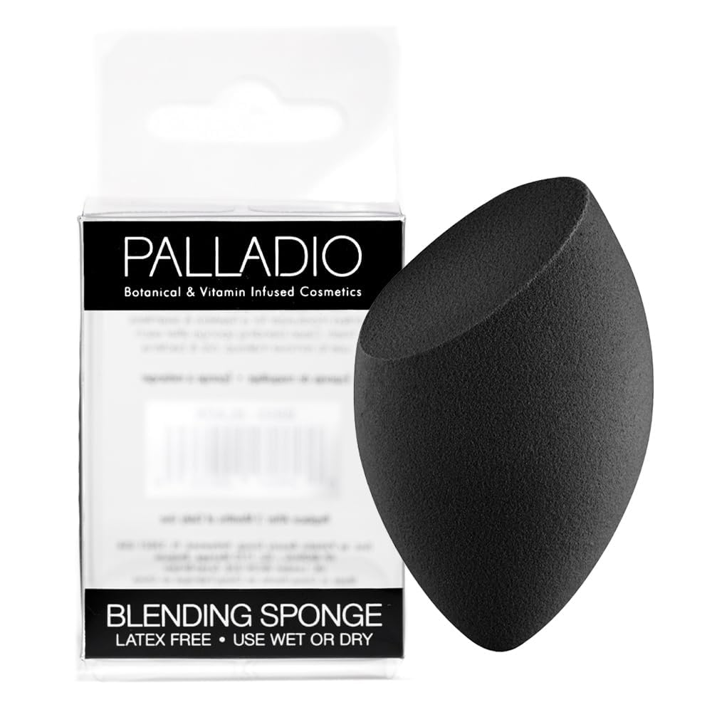 Palladio Makeup Blender Sponge, Latex Free Beauty Tool, Makeup Artist Quality, For Powder, Liquid, or Cream Make Up Application (Pack of 1)