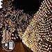 Net String Light Outdoor String Light Garden Tree Mesh Light Twinkle Light 9.8ft x 6.6ft 200LED 8Mode for Tree-wrap Lawn backyard Xmas Thanksgiving Decor, Connectable(Warm White)