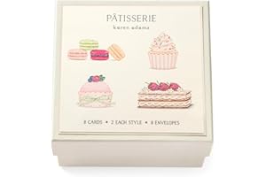 Karen Adams Gift Card Enclosure Box of 8 Assorted Cards with Envelopes - Patisserie