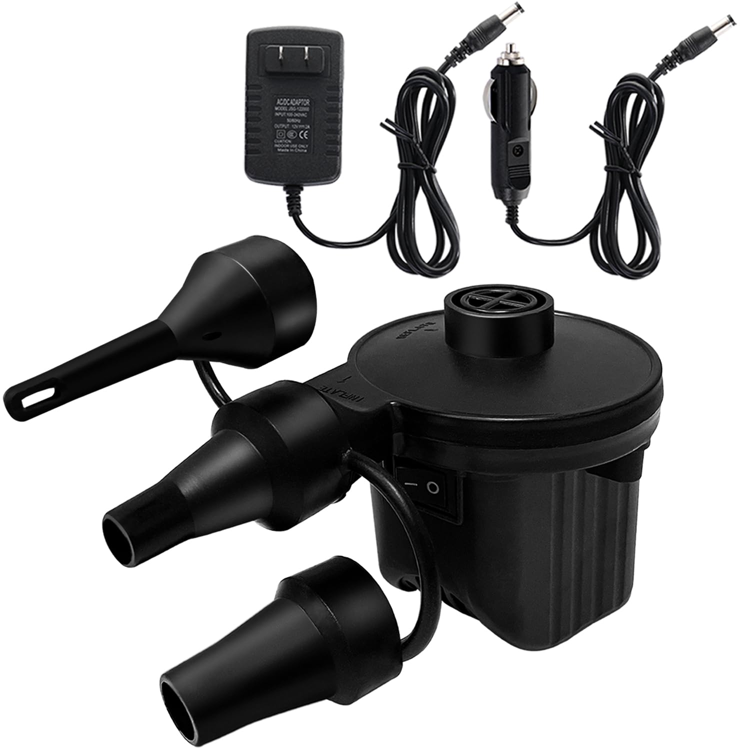 Photo 1 of Newpol Inflatable Bed Pump, Electric Air Pump(100 Gallon/Min) for Air Mattress Beds, Inflatable Swimming Pools, Swimming Ring?AC110-240V/DC12V?