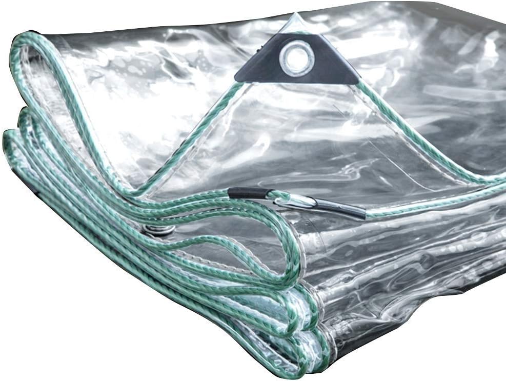 Tarpaulin Sheets, Transparent Color Super Waterproof Waterproof Noor Tarpaulin Tent Camping, Hammock, Swimming Pool, Garden, Car, Motorcycle, Boat Cover Boat cover ( Color : Clear , Size : 0.8x5.8m )