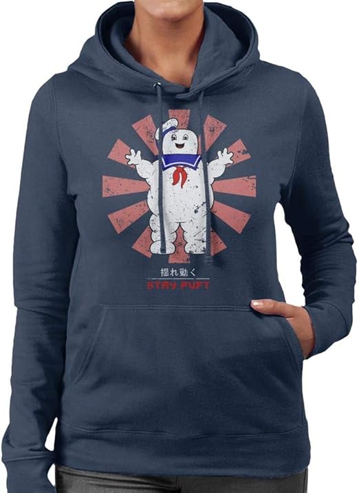 Amazon.com: YBSJDQ Stay Puft Retro Japanese Ghostbusters Women's Hooded Sweatshirt: Clothing