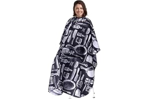 Milukon Professional Hair Cutting Cape, Salon Barber Cape with Adjustable Snap Hair Stylist Capes for Hair Treatment for Adults Kids Christmas Gifts