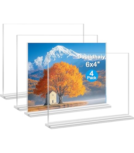 EHWINE Acrylic Sign Holder 4 X 6 Horizontal, 20 Pack Double-Sided Stand - View #10